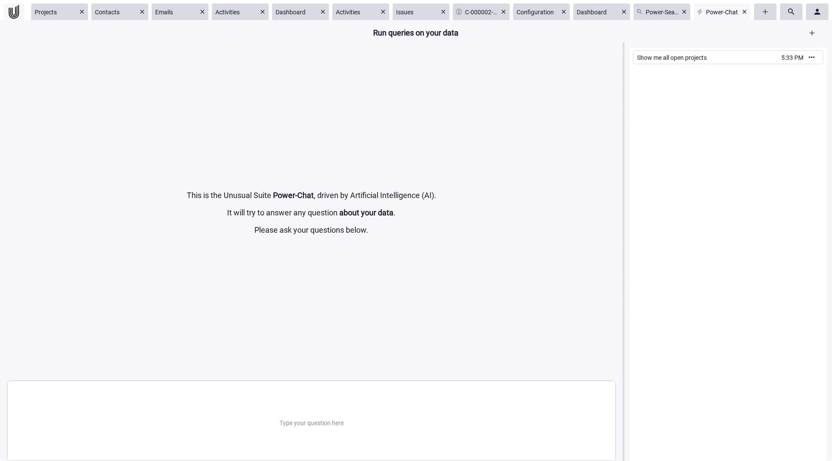 Power-Chat in agency software