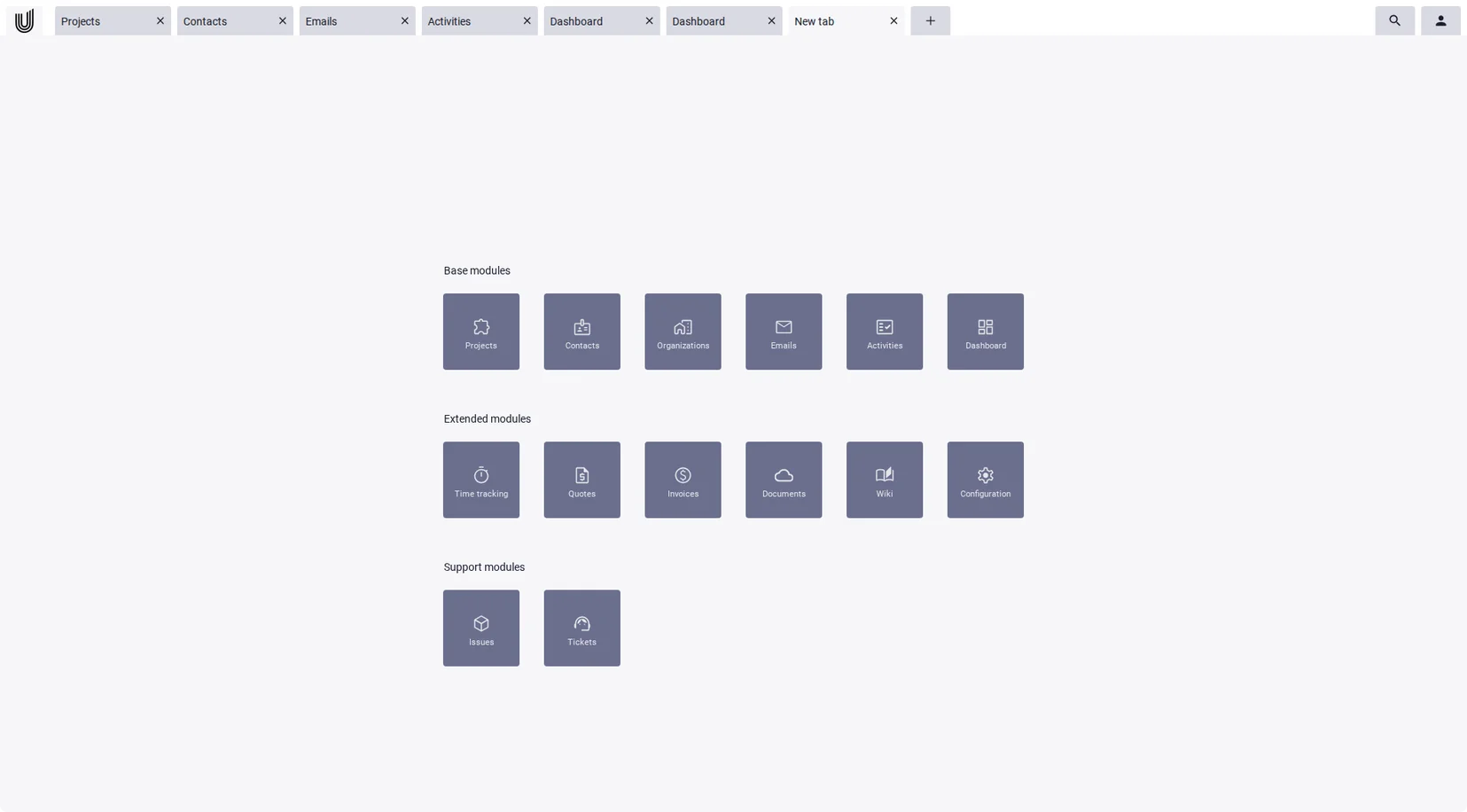 Configure your own tab options in the Unusual Suite