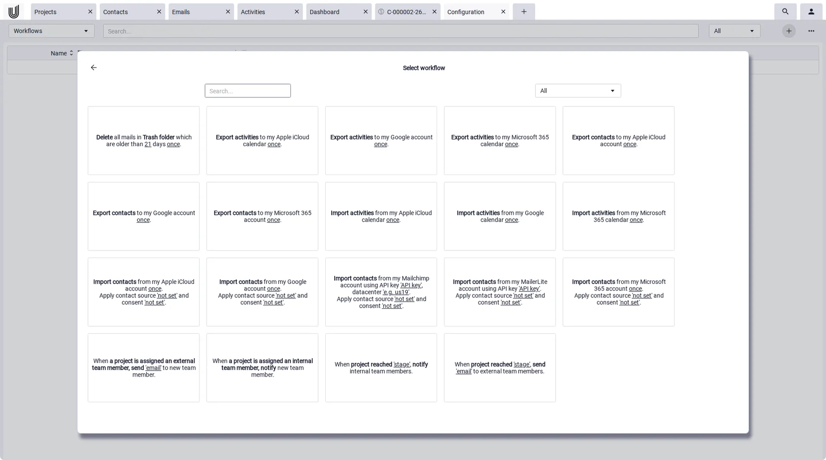 Configure your own Workflow in the CRM